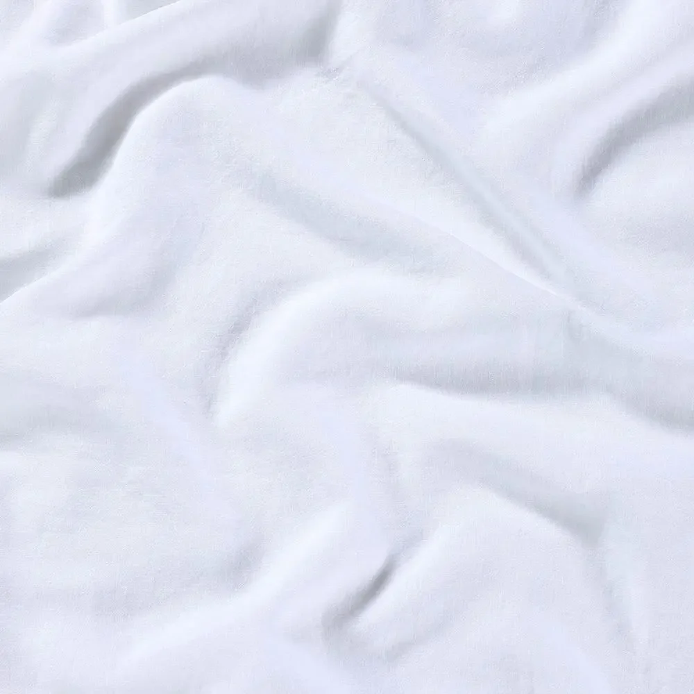 NEW Sijo Organic French Linen Set 4 Piece - 2 Pillowcases, 2 Sheets Snow King